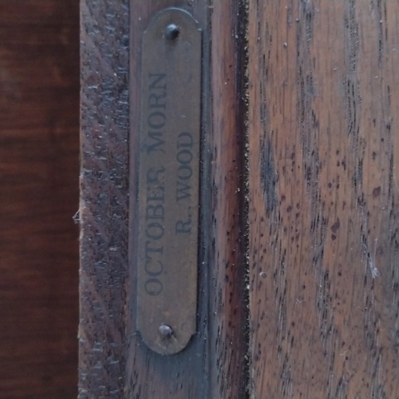 Antique October Moon CHERRY Wood Wall Clock with Gold  Pendulum & Accents - Picture 2 of 5